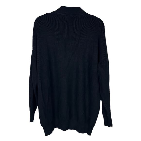 Brunette the Label Not Your Boyfriend’s Half Zip Sweatshirt in Black XS/Small - Picture 4 of 7